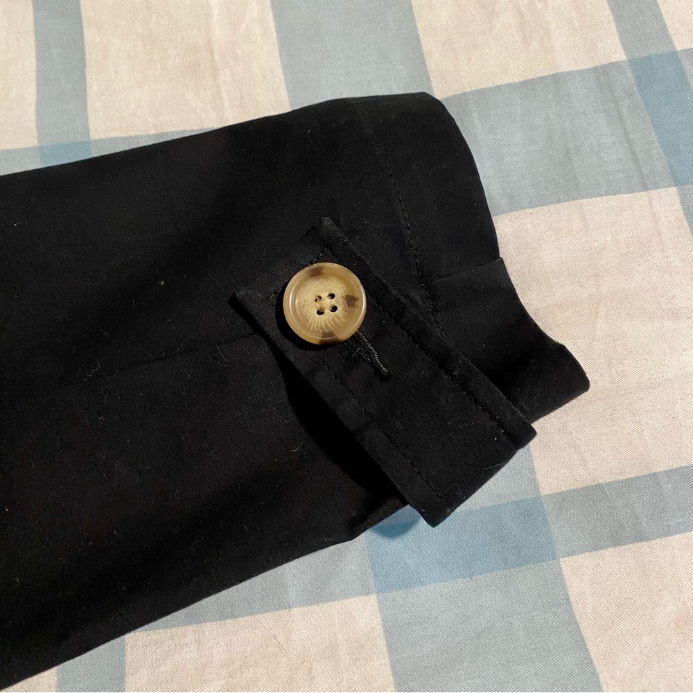 Old Navy Black Short Trench Coat - Size M - Picture 5 of 8